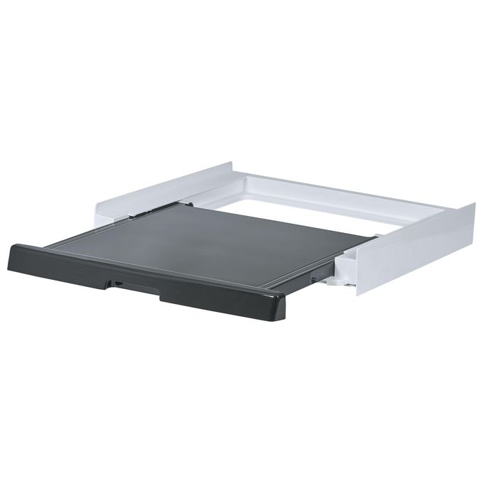 Haier HASTKU10B Kit di Sovrapposizione Universale Lavatrice Asciugatrice Ripiano Scorrevole 12 Kg Serie 3 5 7 colore Nero