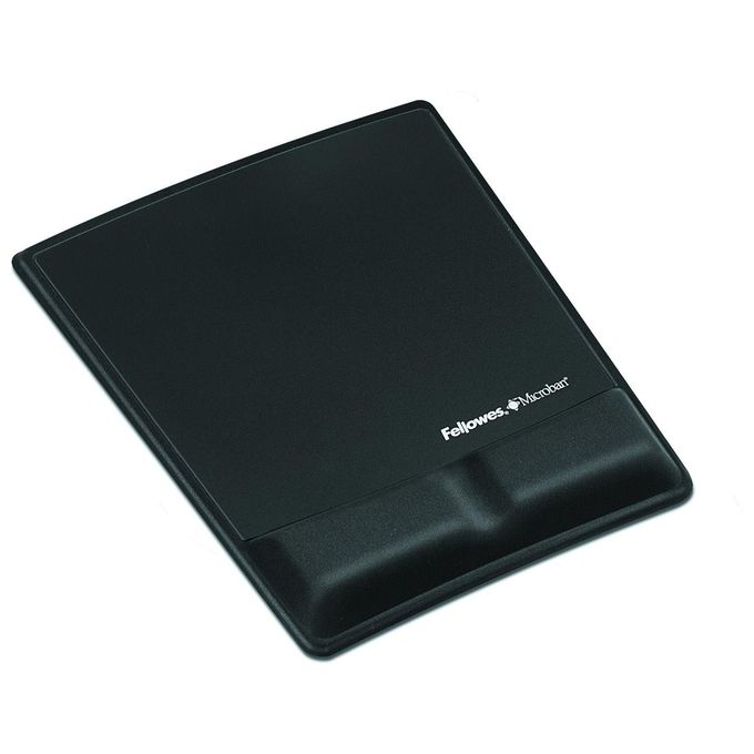 Fellowes Mousepad con Supporto Polsi Health-V in Tessuto Nero