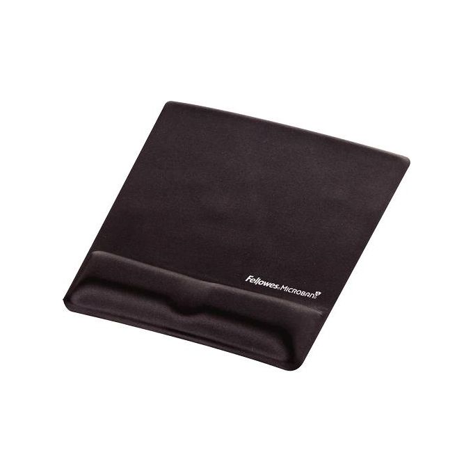 Fellowes Mousepad con Supporto Polsi Health-V in Tessuto Nero