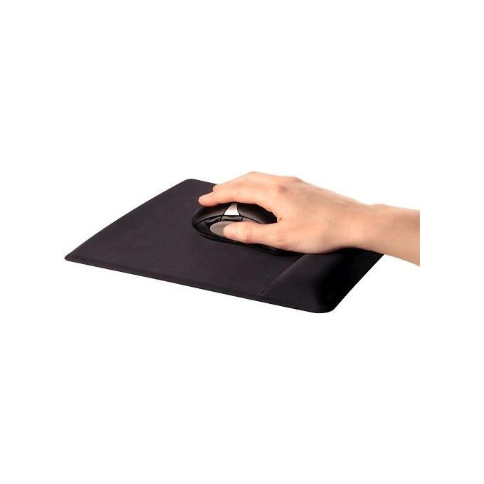 Fellowes Mousepad con Supporto Polsi Health-V in Tessuto Nero