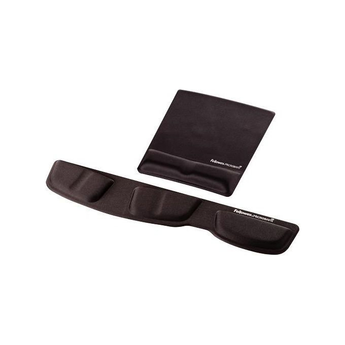 Fellowes Mousepad con Supporto Polsi Health-V in Tessuto Nero