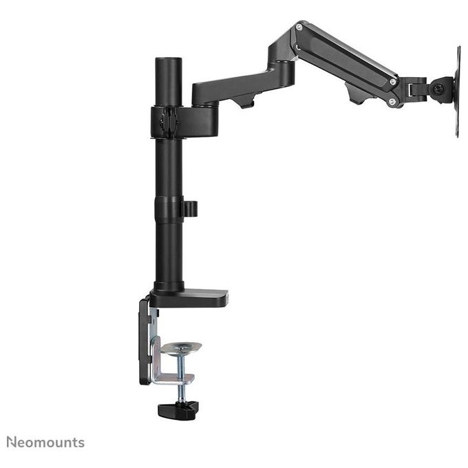 Neomounts DS70-750BL1 Braccio per Monitor 17-27 Pollici Regolabile con Molla a Gas 7 kg VESA 75x75 100x100 cm Morsetto Occhiello colore Nero