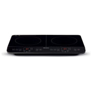 Ariete 1998 Piano cottura a induzione portatile doppio 58 cm 2 zone 3500W 12 livelli di potenza Touch Timer vetroceramica colore Nero