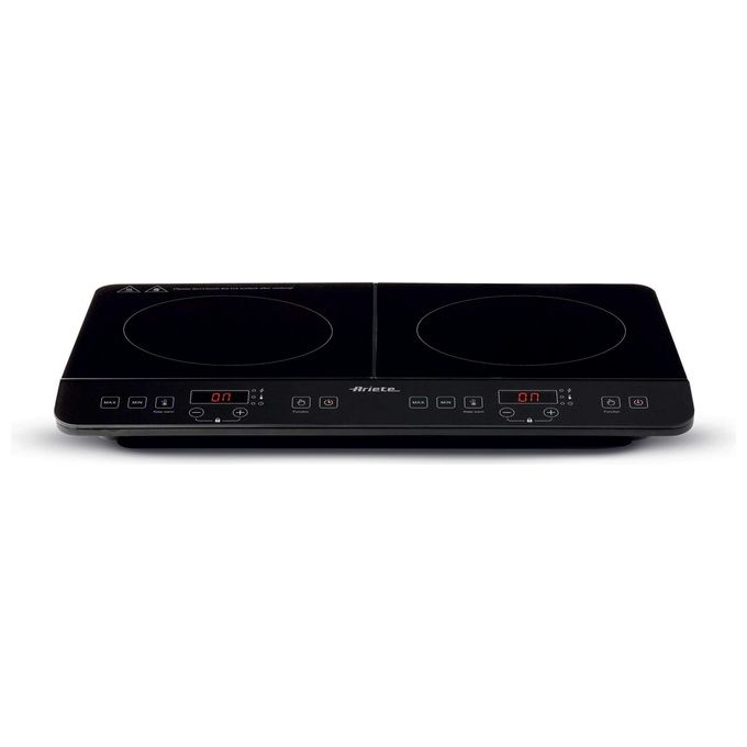 Ariete 1998 Piano cottura a induzione portatile doppio 58 cm 2 zone 3500W 12 livelli di potenza Touch Timer vetroceramica colore Nero