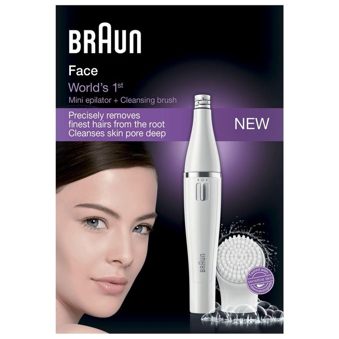 Braun SE810 Face Epilatore con Spazzola Esfoliante Bianco