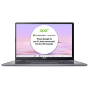 Acer NX.KNUET.002 Chromebook Plus 515 CB515-2H-34ZU Notebook 15.6'' Intel Core i3-1215U 8GB DDR5 256GB SSD ChromeOS colore Grigio