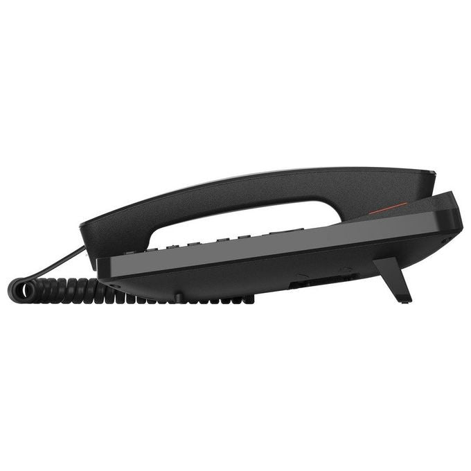 Gigaset S30350-H224-R101 DESK 600 Telefono Analogico con Vivavoce Display LCD Rubrica 100 voci compatibile apparecchi acustici colore Nero