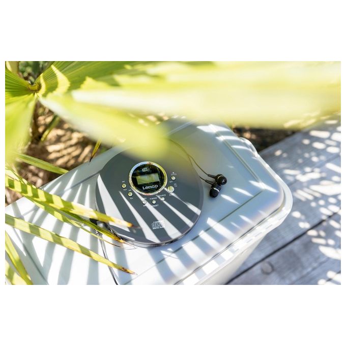 Lenco CD-400GY Lettore CD Portatile con Radio DAB+ FM Supporto MP3 Autonomia fino a 8 ore colore Antracite