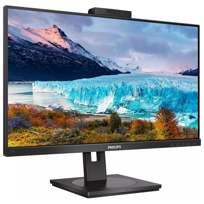 Philips 272S1MH-00 S Line Monitor PC 27'' IPS FHD 1920x1080 75Hz 4ms Webcam FHD Hub USB 3.2 HDMI DisplayPort colore Nero