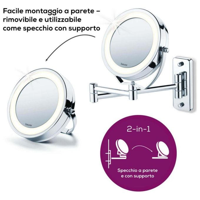 Beurer BS 59 Specchio Cosmetico Illuminato 2 in 1