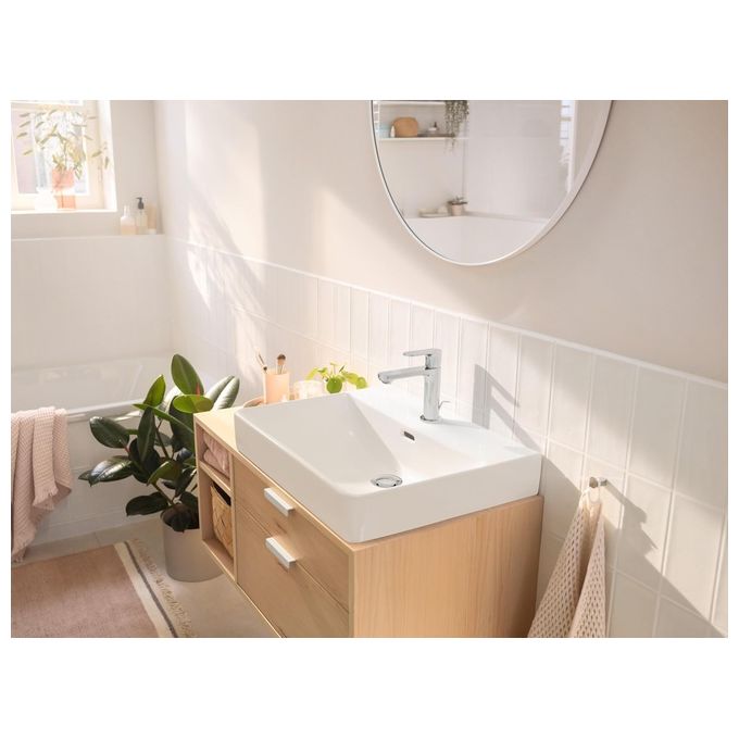 Hansgrohe 72517000 Rebris S Miscelatore per Lavabo con Scarico a Tirante Altezza Bocca 10.9 cm EcoSmart colore Cromo
