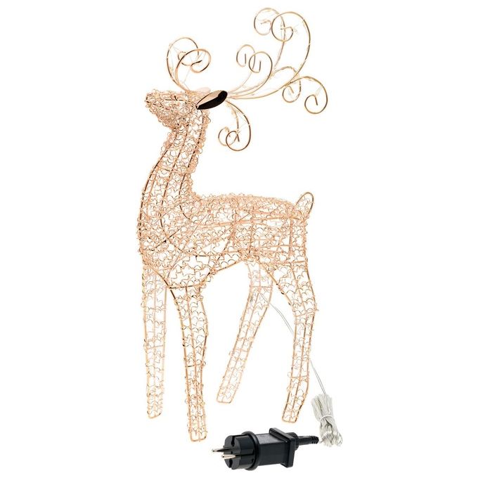 Lotti 63365 Figura luminosa decorativa 100 LED bianco caldo metallo rame 470 mm colore Oro
