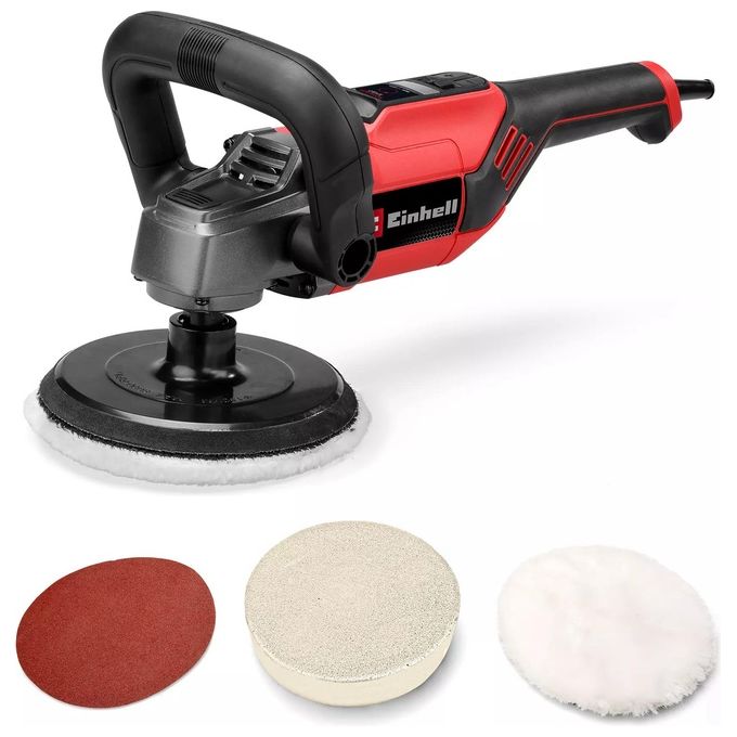 Einhell 2093250 CC-PO 1100-150 CE Lucidatrice rotativa per auto 1100 W 500-3500 rpm Diametro platorello 15 cm colore Nero Grigio Rosso