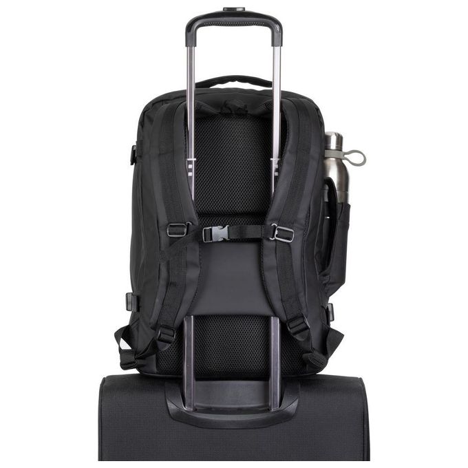Rivacase 8465 Tegel Zaino da Viaggio per Notebook fino a 17,3'' con Scomparto Imbottito e Materiale ECO-FRIENDLY RPET colore Nero