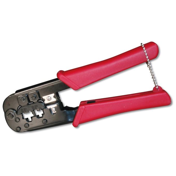 Digitus Pinza In Metallo per Crimpare Connettori Telefonici Modulari Rj12 6 Poli e 8 Poli Rj45 (Dn-94007)