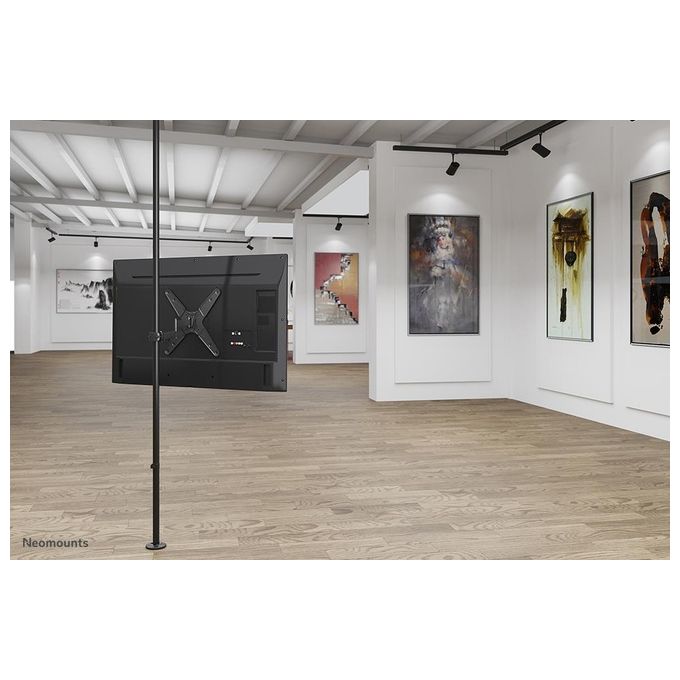 Neomounts FL40-450BL14 Supporto Palo per TV 32-55 Pollici VESA 75x75 a 400x400 Inclinabile e Girevole 180° colore Nero