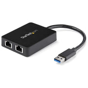 StarTech Adattatore USB 3.0 a doppia porta Ethernet Gigabit NIC con porta USB