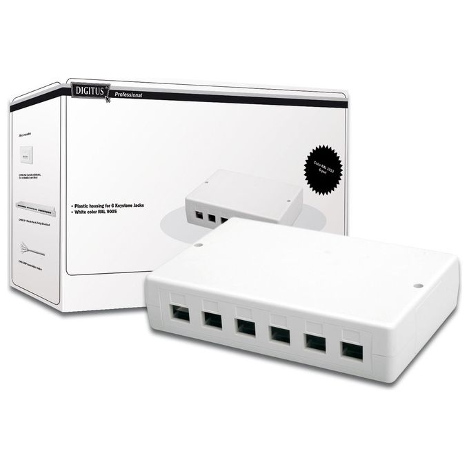 Digitus box 12 porte per connettori jack di rete esterno