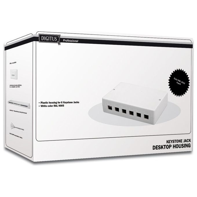 Digitus box 12 porte per connettori jack di rete esterno