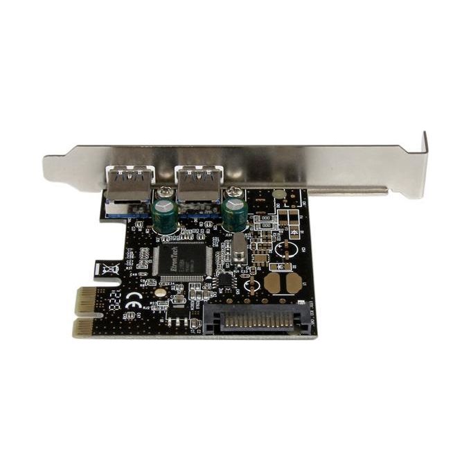 StarTech Scheda controller USB SuperSpeed 3.0 PCIe PCI Express a 2 porte con alimentazione SATA