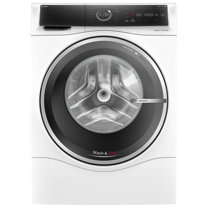 Bosch WNC254A0IT Serie 8 Lavasciuga 10.5-6 Kg 1400 rpm Classe D Iron Assist i-DOS Wi-Fi (85x60x62 cm) colore Bianco