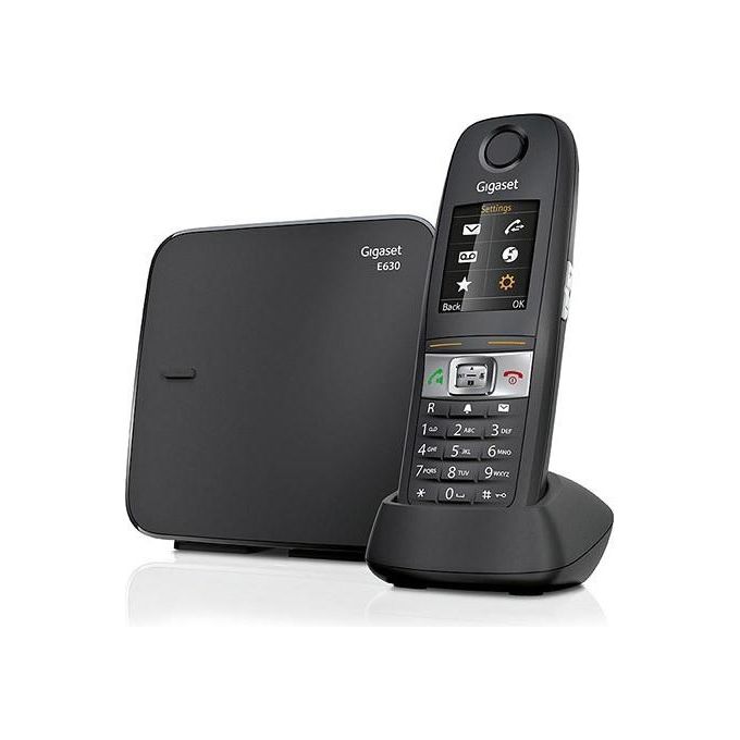 Gigaset E630 Telefono Cordless, Resistente ad Urti, Spruzzi e Polvere, Vibrazione, Nero [Italia]