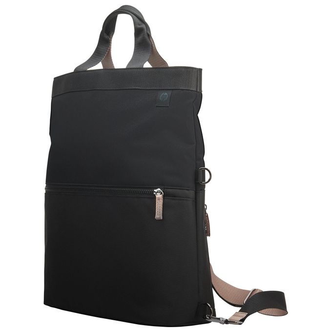 HP 9C2H1AA Borsa-zaino Convertibile per Laptop 14.1'' Zaino Pieghevole Tote Borsa a Mano e Tracolla colore Nero