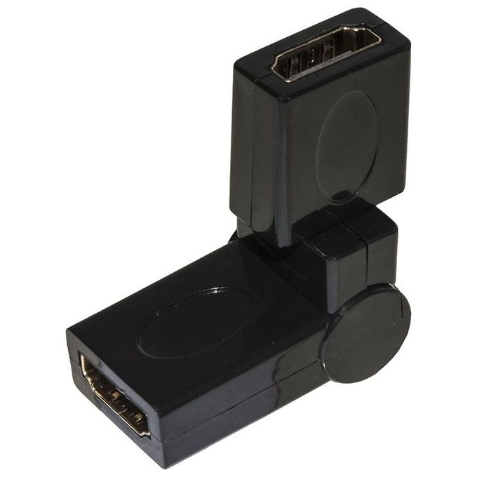 Link adattatore hdmi femmina - hdmi femmina con connettore ruotabile 360°