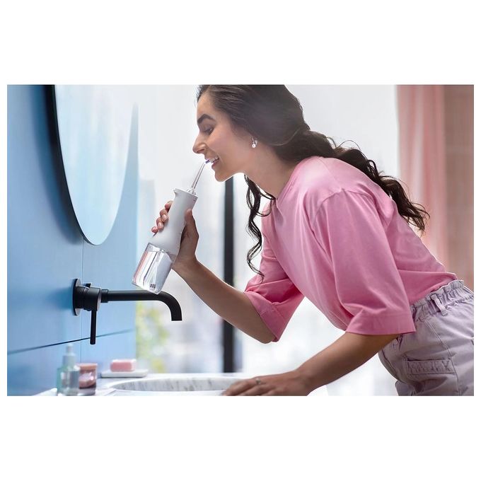 Philips HX3826-31 Sonicare Power Flosser 3000 Irrigatore Orale Cordless Quad Stream 2 modalita' 3 intensita' 250 ml autonomia 14 giorni colore Bianco