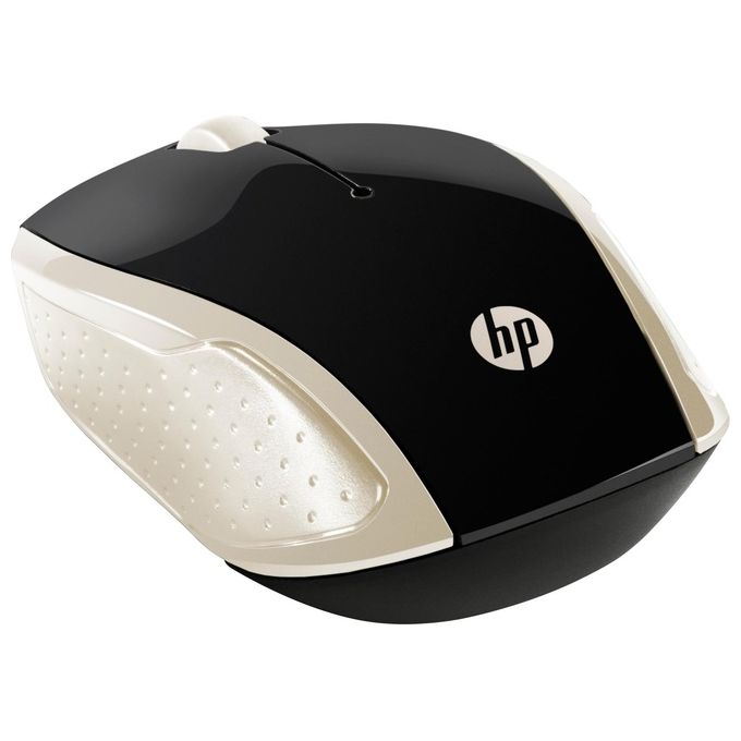 HP 2HU83AA 200 Mouse Wireless Ottico 1000 DPI RF 2.4 GHz Ambidestro Ricevitore USB colore Oro