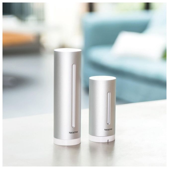 Netatmo NBU-NWS-NIM-EU Stazione Meteo Intelligente Modulo Interno Aggiuntivo Wi-Fi HomeKit Alexa colore Argento