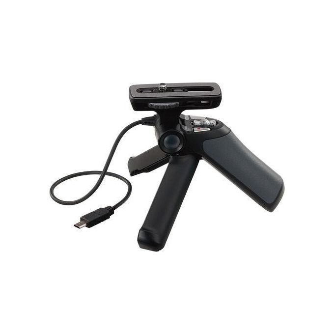 Sony GPVPT1 Impugnatura con Telecomando e Mini Treppiede in Alluminio Leggero e Resistente Compatibile con Telecamere Sony con Multi Terminal colore Nero