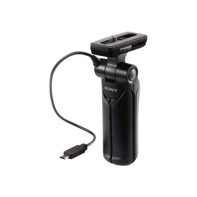 Sony GPVPT1 Impugnatura con Telecomando e Mini Treppiede in Alluminio Leggero e Resistente Compatibile con Telecamere Sony con Multi Terminal colore Nero