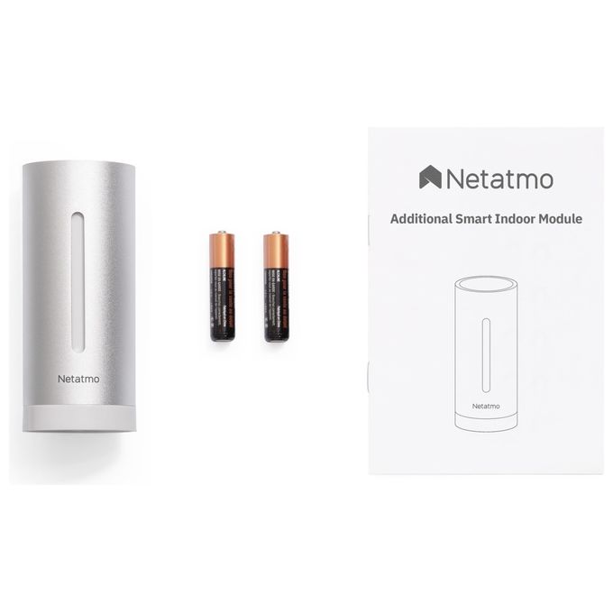 Netatmo NBU-NWS-NIM-EU Stazione Meteo Intelligente Modulo Interno Aggiuntivo Wi-Fi HomeKit Alexa colore Argento