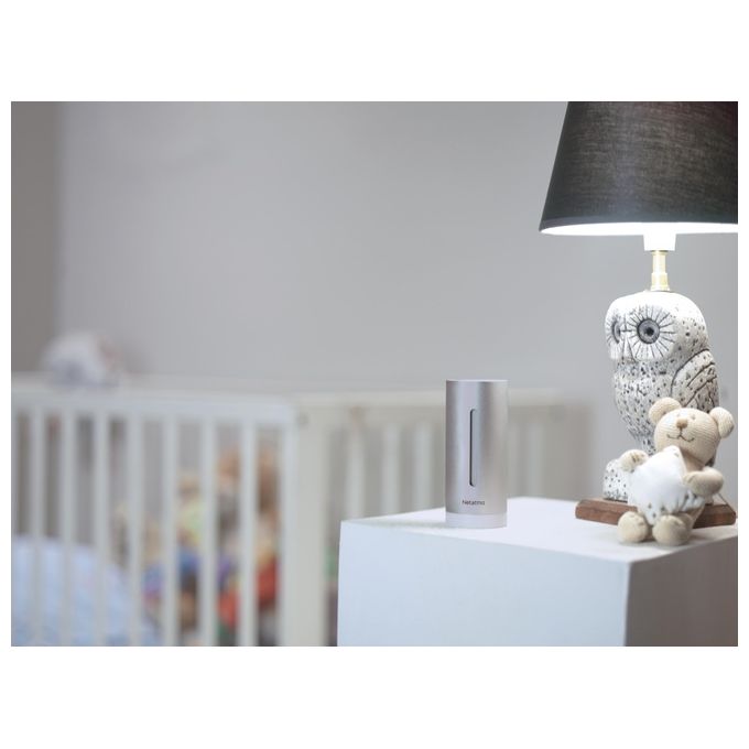 Netatmo NBU-NWS-NIM-EU Stazione Meteo Intelligente Modulo Interno Aggiuntivo Wi-Fi HomeKit Alexa colore Argento