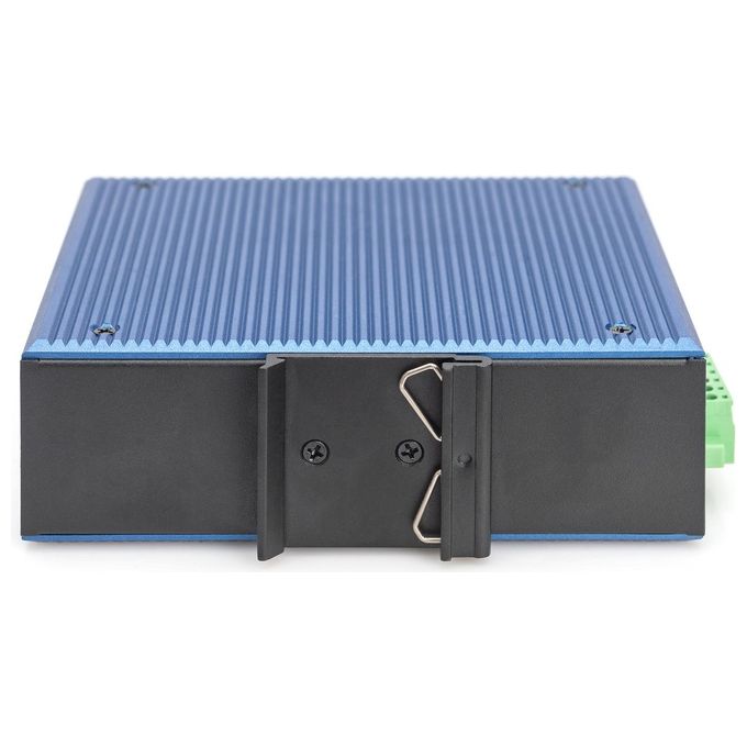 Digitus DN-651157 Switch industriale 8+2 porte L2 gestito Gigabit Ethernet PoE con alimentazione ridondante IP40 montaggio su guida DIN colore Nero