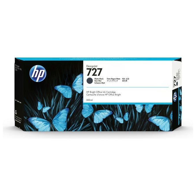 HP 727 Nero opaco originale cartuccia d'inchiostro per DesignJet T1500, T2500, T920
