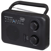 Trevi 0RA7F6400 Radio Portatile Analogico con Sintonizzatore AM FM Alimentazione DC Batteria 3 C Cuffia 3.5 mm colore Nero