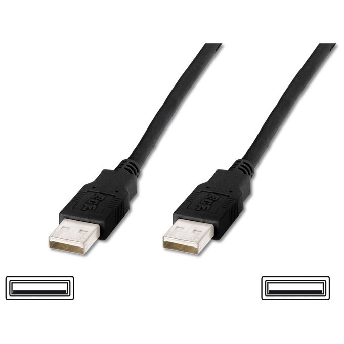 Digitus DK-300101-018-S Cavo Usb 1,8mt 2.0 Usb A Nero