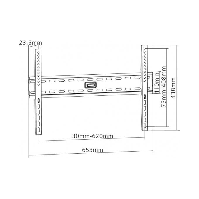 Equip 650330 Supporto da Parete per Tv a Schermo Piatto 70'' Nero