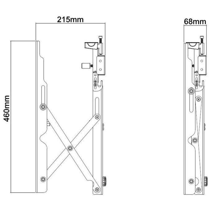 Nilox Supporto da Parete per Tv a Schermo Piatto fino a 70'' Nero