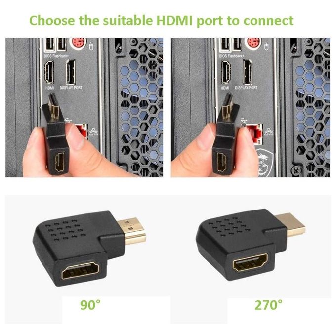 Techly Adattatore Hdmi Maschio-Femmina Angolato 90 Gradi