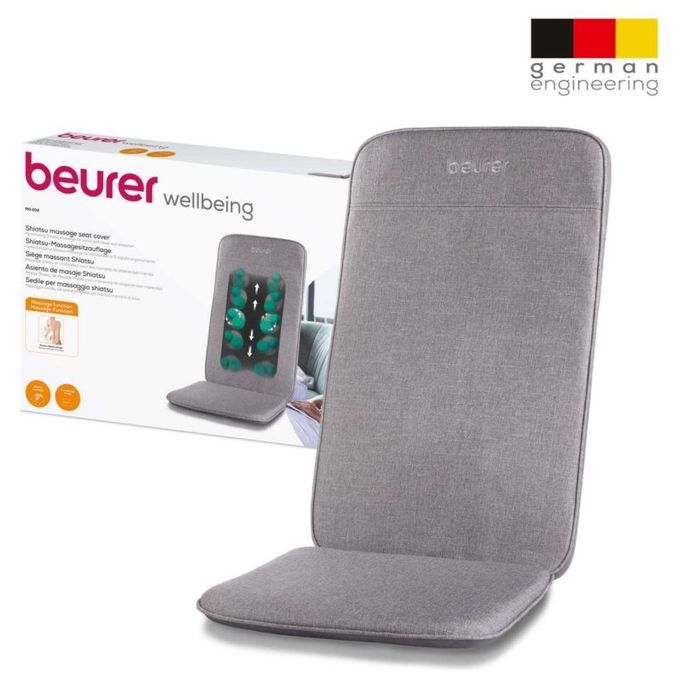 Beurer MG 202 Cuscino Massaggiante Shiatsu 2 Livelli di Intensita' Grigio Chiaro