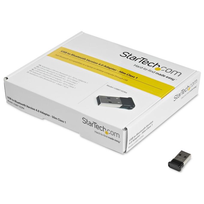 StarTech Adattatore Mini USB Bluetooth 4.0 - Dongle wireless EDR classe 1 da 50 m