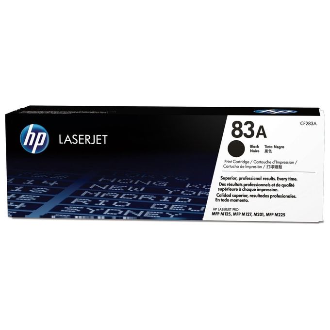 HP 83A CF283A Cartuccia Toner Originale, Compatibile con Stampanti LaserJet Pro MFP 125nw, 127fw, MFP M225dn, M225dw, Pro M201n e M201dw, Nero