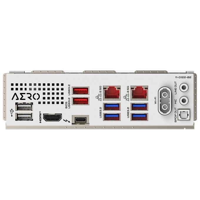 GIGABYTE Z890 AERO G Scheda Madre ATX Supporta CPU Intel Core Ultra Serie 2 VRM 16+1+2 Fasi DDR5 fino a 8800MHz OC Wi-Fi 7 Thunderbolt 4 colore Bianco