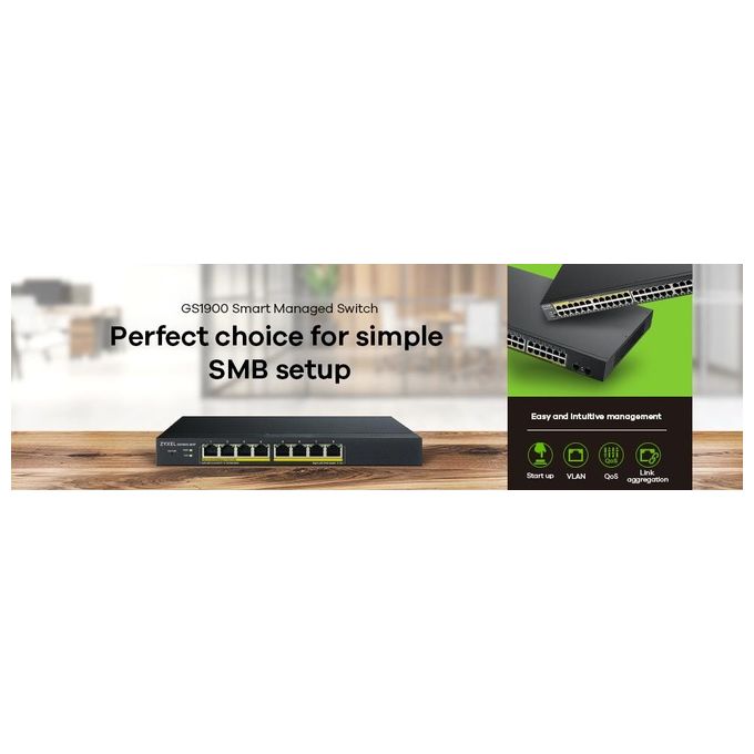 Zyxel Switch Web Managed 8 Porte Gigabit