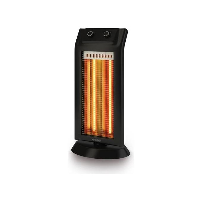 Olimpia Splendid 99579 Carbon Black Stufa a Infrarossi 1100 W 2 livelli potenza oscillazione 90° 45 m³ colore Nero