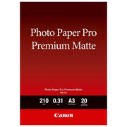 Canon Pro Premium PM-101 Carta fotografica opaca liscia 310 micron A3 (297 x 420 mm) 210 g-m2 20 fogli per PIXMA PRO-1, PRO-10, PRO-100