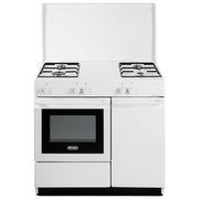 De'Longhi SGW854NM Cucina a Gas 4 Fuochi Forno a Gas Statico 44 L Classe B con Coperchio Vano Portabombola (85x86x50 cm) colore Bianco